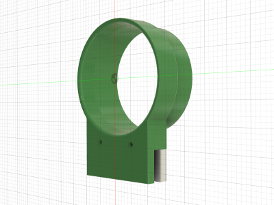 Ontworpen luchtaanzuig mondstuk voor  D=125mm luchtslang t.b.v. afzuiging CNC tafel.